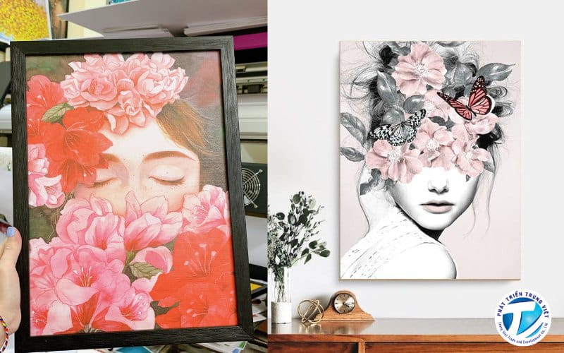 Tranh chất liệu Canvas in hình ảnh cô gái